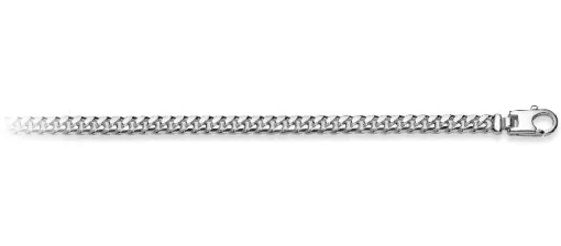 Armband Panzer Silber 925, 3.8mm, 19cm