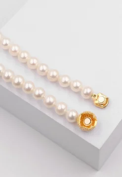 Armband Silber 925 Süsswasserperle 7-7.5mm Zirkonia