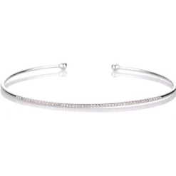 Armreif 750/18K Weissgold Diamant 0.16ct.