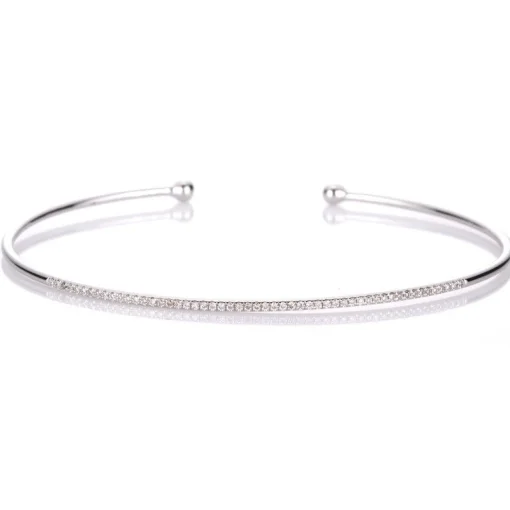 Armreif 750/18K Weissgold Diamant 0.16ct.