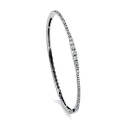 Armreif 750/18K Weissgold Diamant 0.87ct.