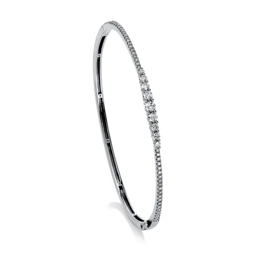 Armreif 750/18K Weissgold Diamant 0.87ct.