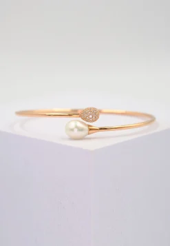 Armreif Silber 925 Süsswasserperle 8-8.5mm Zirkonia