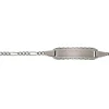 Bébé Bracelet Figaro Weissgold 750, 14cm Gravurplatte 2cm Emaille-Käfer-Anhänger