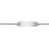 Bébé Bracelet Panzer Weissgold 750, 14cm Herzanhänger Gravurplatte 2.1cm