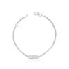 Bébé Bracelet Panzer Weissgold 750, 18cm Gravurplatte 2.1cm