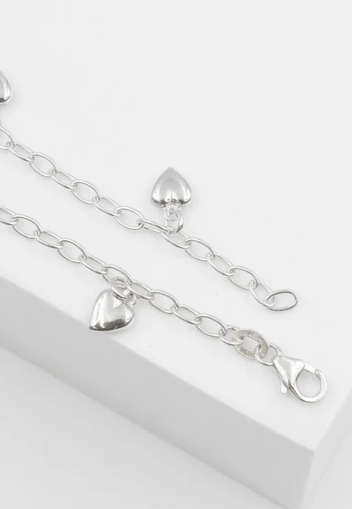 Bracelet Anker Herz Weissgold 750, 2.9mm, 16cm