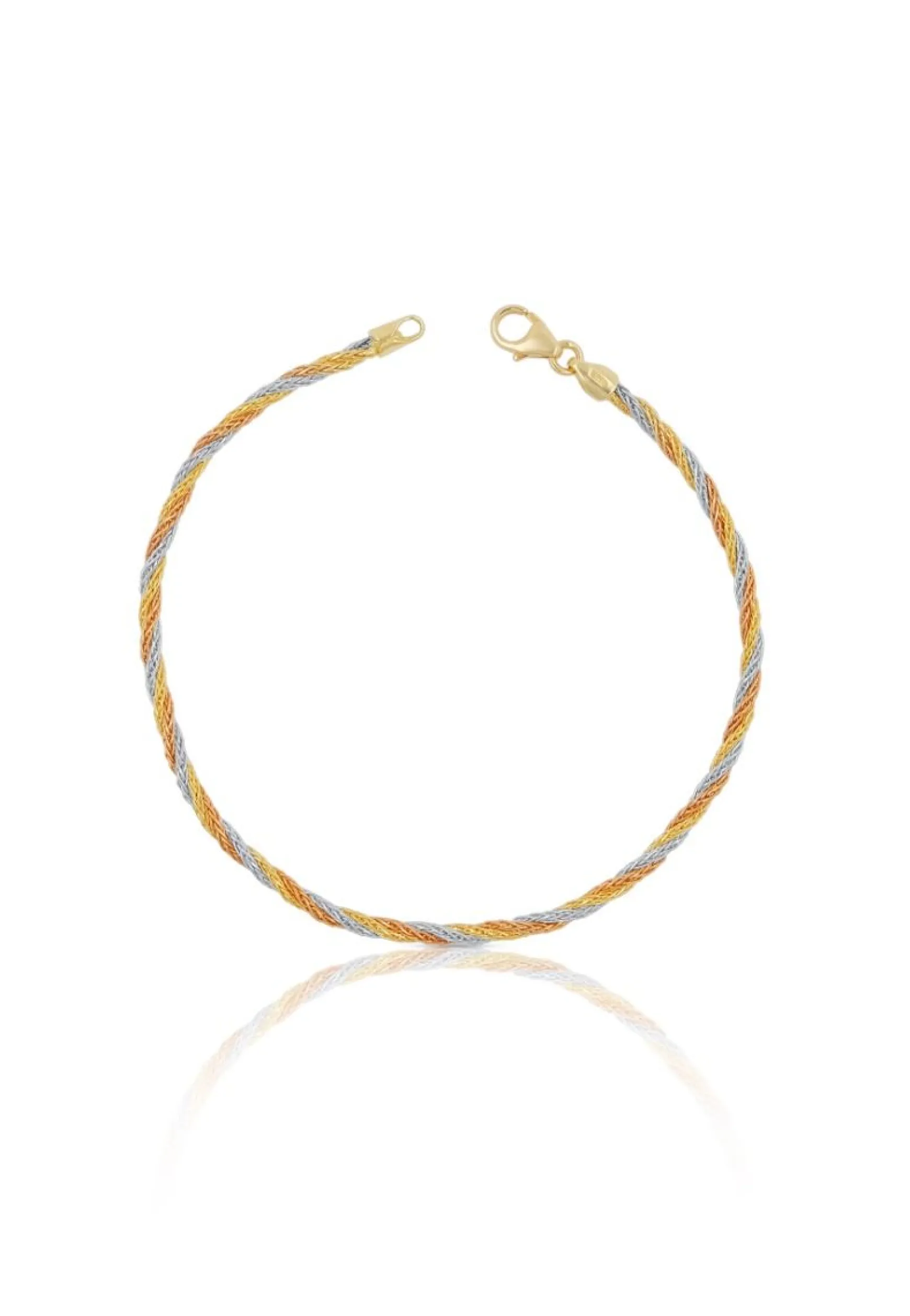 Bracelet Cordel Tricolor 750/18K, 19cm