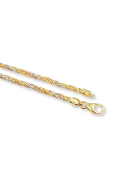 Bracelet Cordel Tricolor 750/18K, 19cm