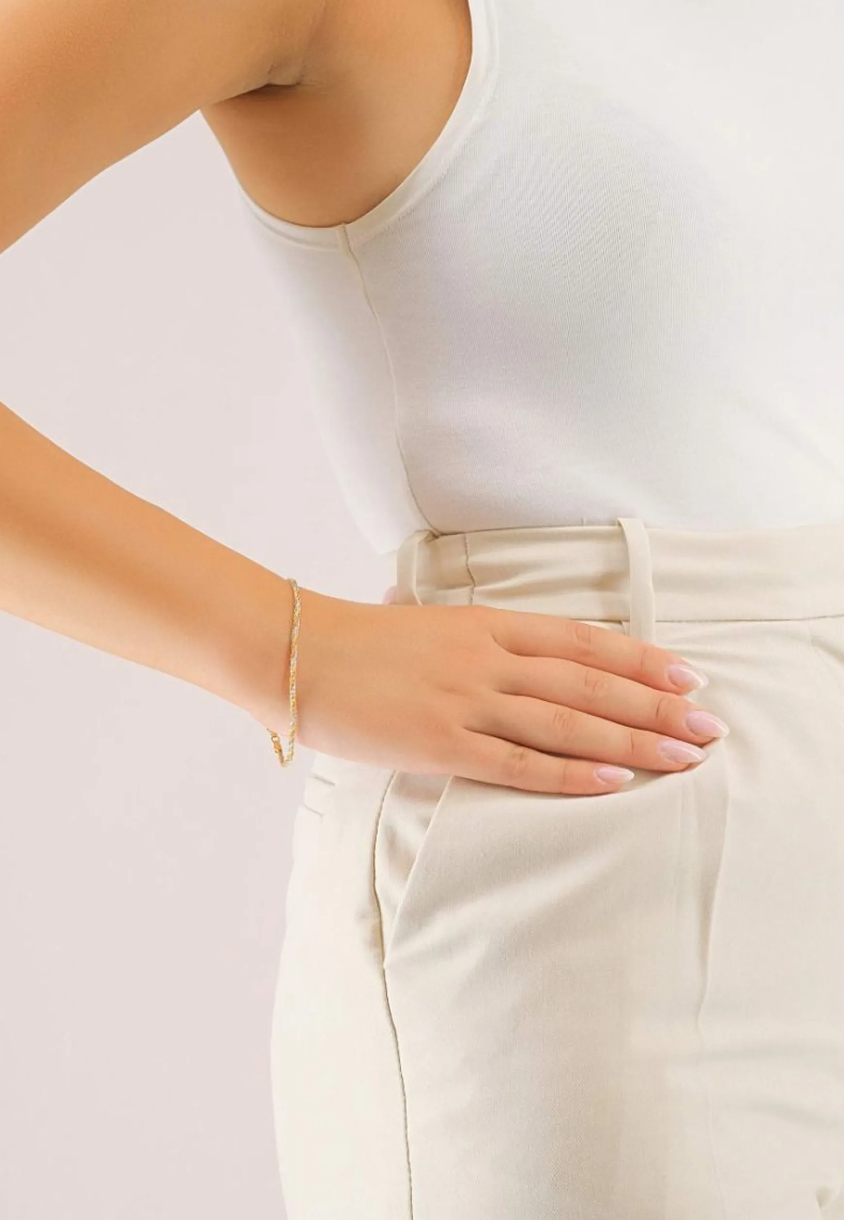 Bracelet Cordel Tricolor 750/18K, 19cm