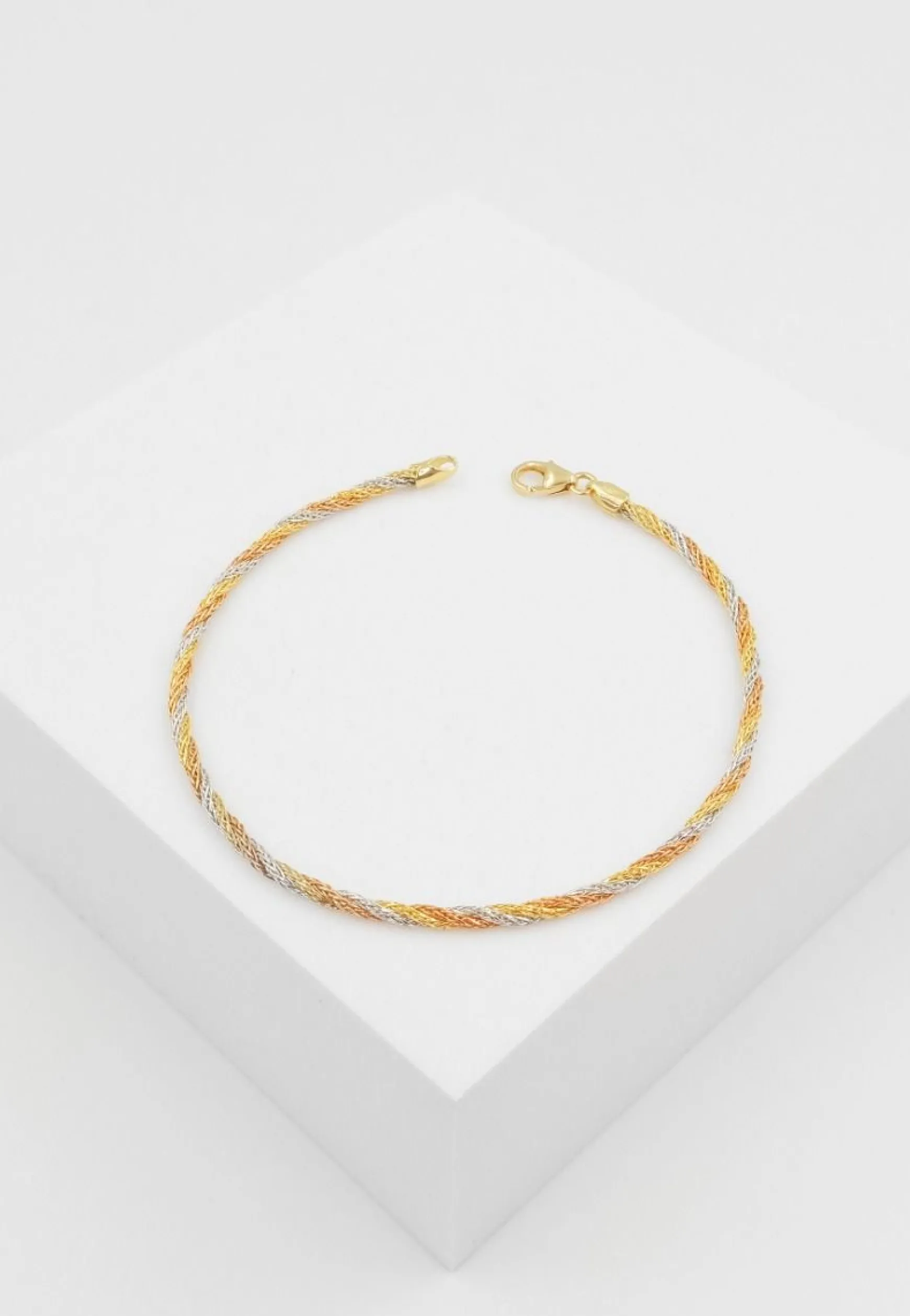 Bracelet Cordel Tricolor 750/18K, 19cm