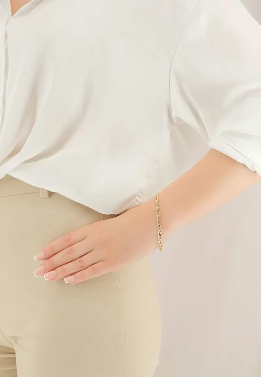 Bracelet 8er-Kette Gelbgold 750, 3.8mm, 21cm
