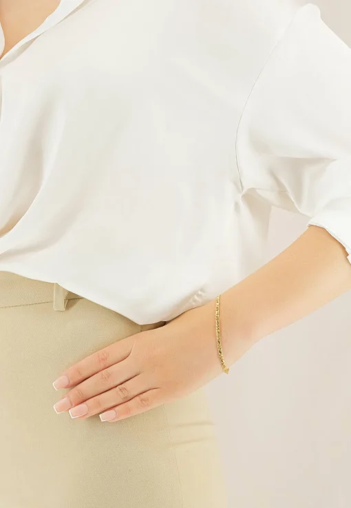 Bracelet 8er-Kette Gelbgold 750, 3.2mm, 19cm