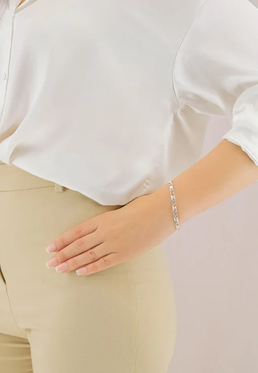 Bracelet 8er-Kette Silber 925, 4.9mm, 21cm