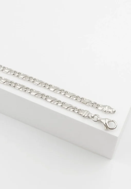 Bracelet 8er-Kette Weissgold 750, 3.8mm, 19cm