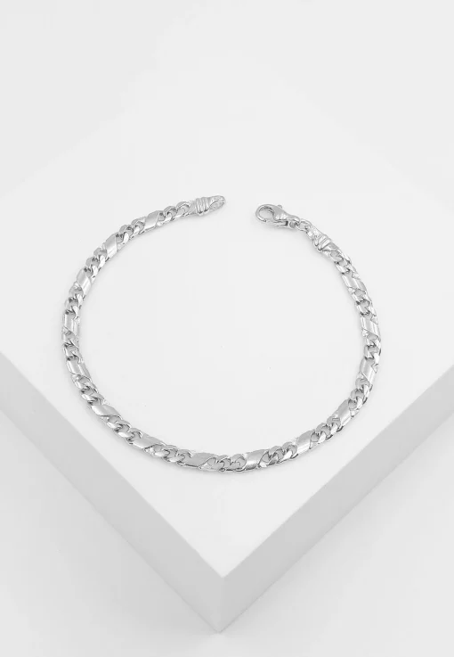 Bracelet 8er-Kette Weissgold 750, 3.8mm, 19cm