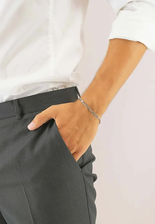 Bracelet 8er-Kette Weissgold 750, 3.8mm, 19cm