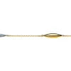 Bracelet Fantasie Bicolor Gelb-/Weissgold 375, 19cm Navetten-Zwischenteilen