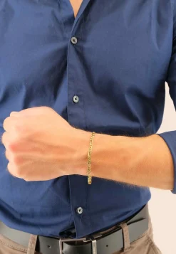 Bracelet Figaro Gelbgold 375, 22cm, 4mm