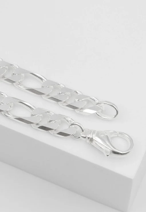 Bracelet Figaro Silber 925, 8.3mm, 21cm