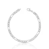 Bracelet Figaro Weissgold 750, 4.3mm, 19cm
