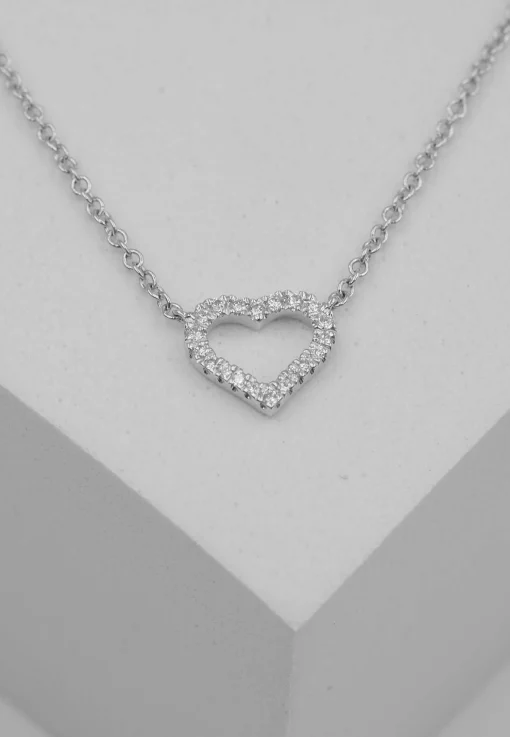 Bracelet Herz Weissgold 750 18 Brillanten 0.06ct. 19cm