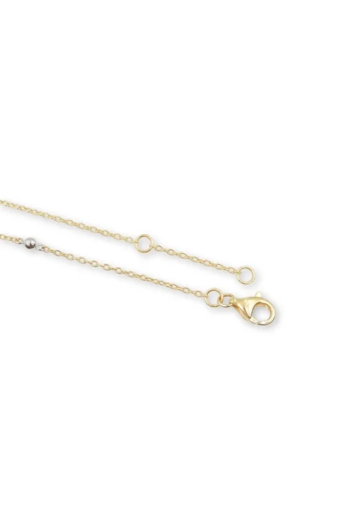 Bracelet 750/18K Bicolor, Diamant 0.06ct. 19cm