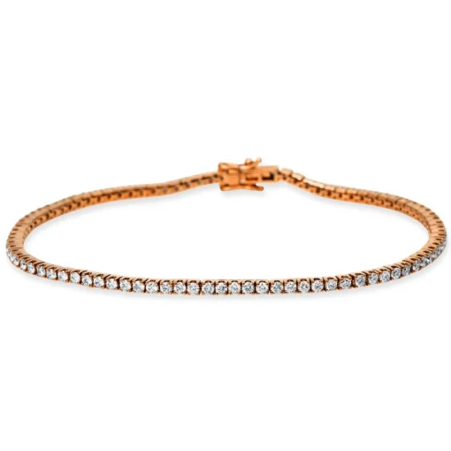 Bracelet 750/18K Rotgold Diamant 1.94ct. 18.5 cm