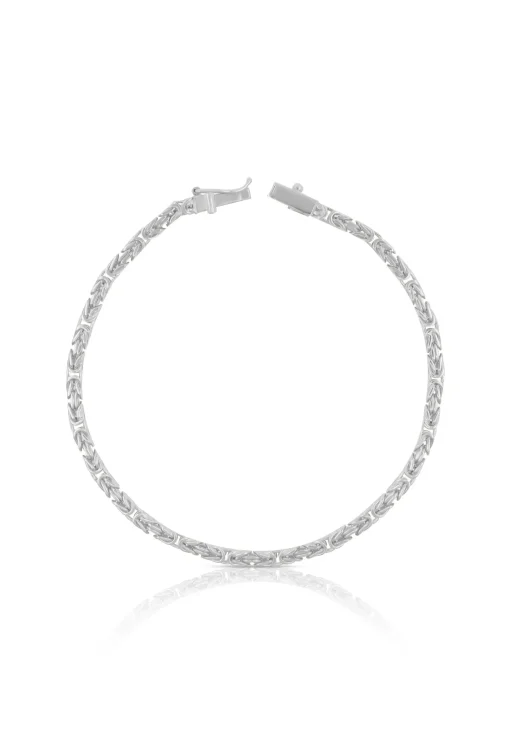 Bracelet Königskette klassisch Weissgold 750, 19cm, 2.5mm