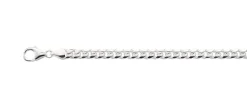 Bracelet Panzer Silber 925, 6mm, 21cm