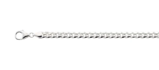 Bracelet Panzer Silber 925, 6mm, 21cm