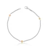 Bracelet Rundanker Bicolor Weiss-/Rotgold 750 Diamant 0.078ct. 1.9mm, 19cm