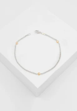 Bracelet Rundanker Bicolor Weiss-/Rotgold 750 Diamant 0.078ct. 1.9mm, 19cm