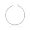 Bracelet Rundanker Weissgold 750, 3.1mm, 19cm