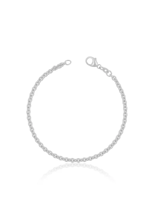 Bracelet Rundanker Weissgold 750, 3.1mm, 19cm