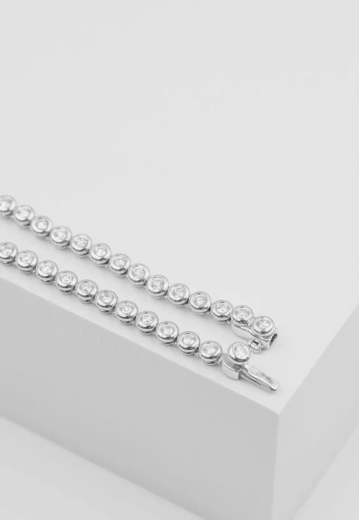 Bracelet Weissgold 750 Brillanten 1.72ct. 19cm Zargenfassung