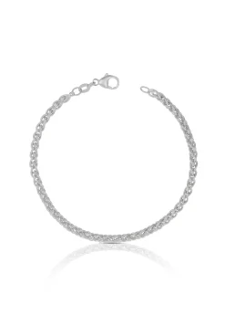 Bracelet Zopf Weissgold 750, 19cm, 3.3mm