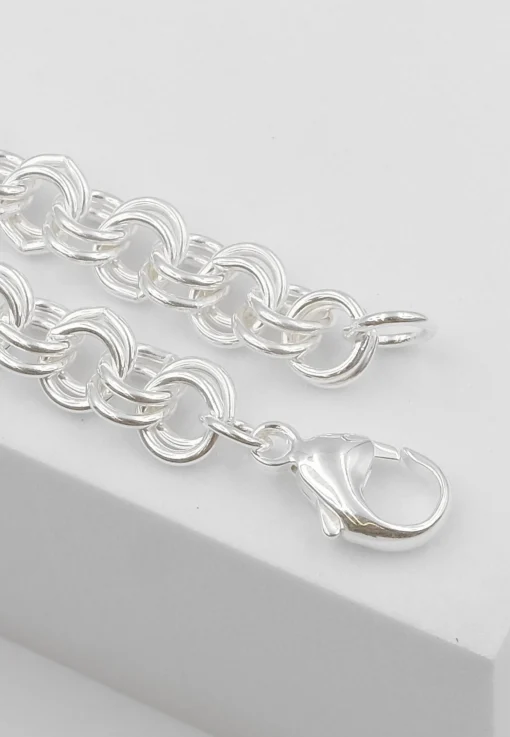 Bracelet Zwillingsanker Silber 925, 7.3mm, 19cm