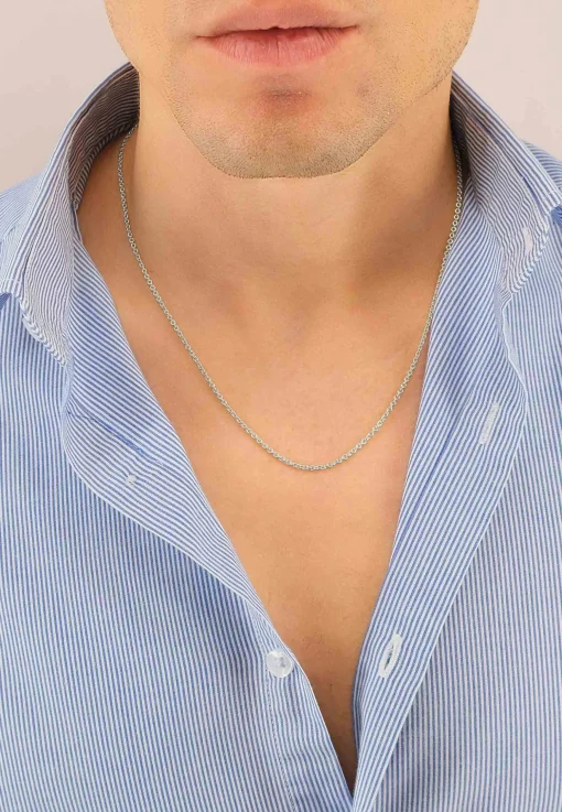 Collier Anker Weissgold 750, 2mm, 45cm