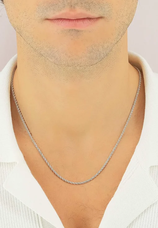 Collier Cordel Weissgold 750, 2.2mm, 42cm