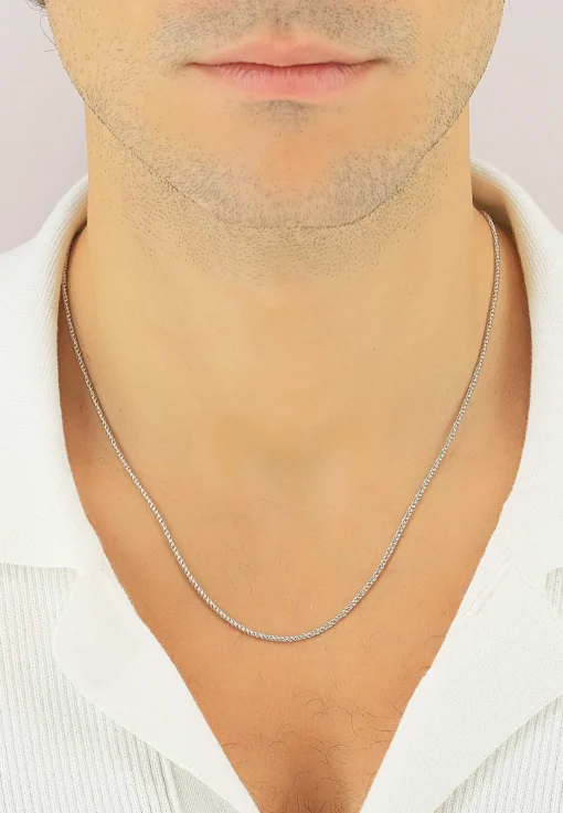 Collier Doppelanker Weissgold 750, 1.9mm, 55cm