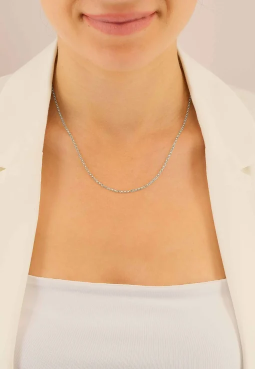 Collier Erbs Weissgold 750, 2mm, 50cm