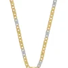 Collier 8er-Kette Bicolor Gelb-/Weissgold 750, 3.2mm, 55cm