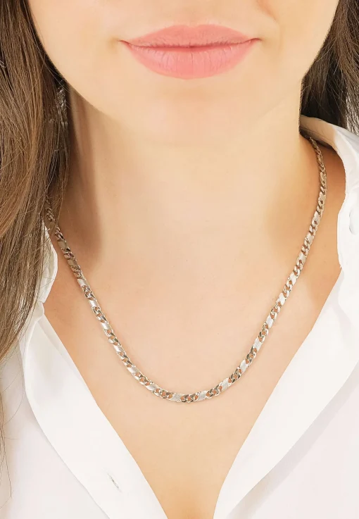 Collier 8er-Kette Weissgold 750, 3.8mm, 50cm