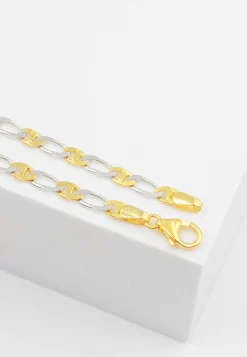 Collier Fantasie Bicolor Gelbgold-/Weissgold 750, 3.9mm, 55cm