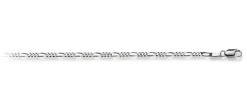 Collier Figaro Weissgold 750, 2.3mm, 50cm
