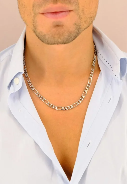 Collier Figaro Weissgold 750, 6mm, 50cm