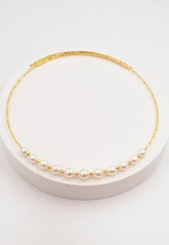 Collier Gelbgold 750 Akoya Perle 7-9mm