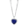 Collier Herz 750/18K Weissgold, Tansanite 6.29ct, Diamant 0.65ct.