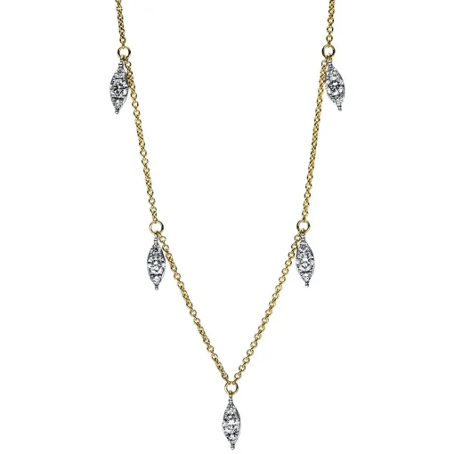 Collier 750/18K Gelbgold Diamant 0.41ct.